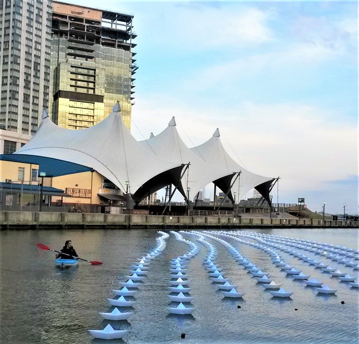 origami, flotilla, paper boats, London, Baltimore