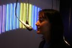Interactive light and sound installation using Artificial intelligence software