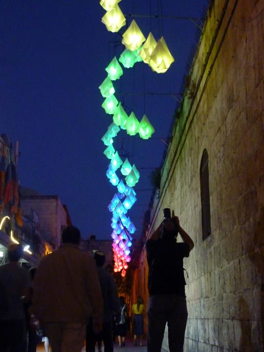 large scale lighting interactive installation wonderful beautiful light art origami handcrafted suspended artwork  