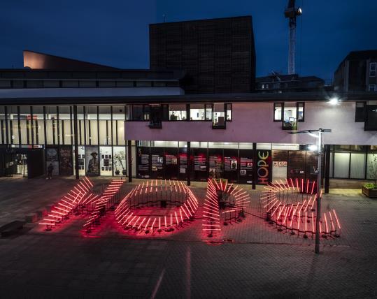 Hope, light art, light installation lighting sculpture, 
installation art, 
#contemporary sculpture 
#RGB LED 
#artisti della luce
#lightart 
#light artwork
 #lit
 #artinstallation 
#lightinstallation
 #artexhibition
#contemporaryart 
#publicart
 #ledart
