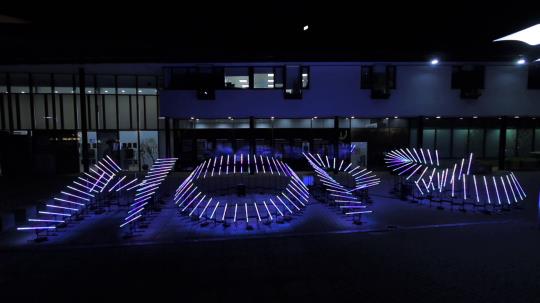 Hope, light art, light installation lighting sculpture, 
installation art, 
#contemporary sculpture 
#RGB LED 
#artisti della luce
#lightart 
#light artwork
 #lit
 #artinstallation 
#lightinstallation
 #artexhibition
#contemporaryart 
#publicart
 #ledart

