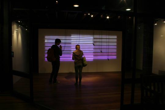 Vivid Sydney, #ABSTRACT
#AI, #ArtificialIntelligence #Art
#ACOUSTIC
#ACOUSTIC/DIGITAL
#Light  #sculpture #newmediaart  #SOFTWARE
#SOUND
#SOUND ART
#SOUNDSCAPES
#INTERACTIVE
 real-time instrument installation allows you to use vocal sounds to trigger audio samples and control software instruments. 
