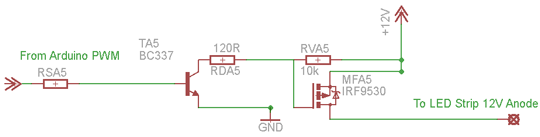 Extract of the schematic for one pin.